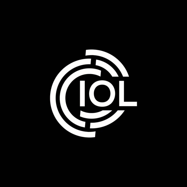 Utformning Iol Logotyp Iol Monogram Initialer Bokstav Logotyp Koncept Iol — Stock vektor