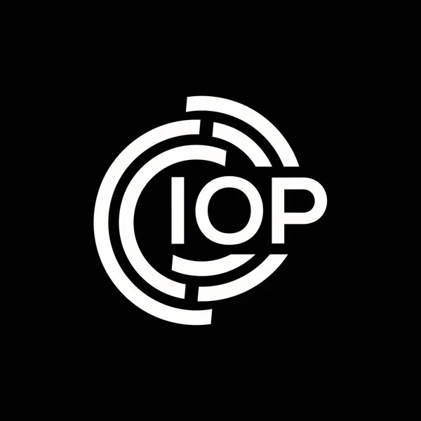 Utformning Iop Logotyp Iop Monogram Initialer Bokstav Logotyp Koncept Iop — Stock vektor