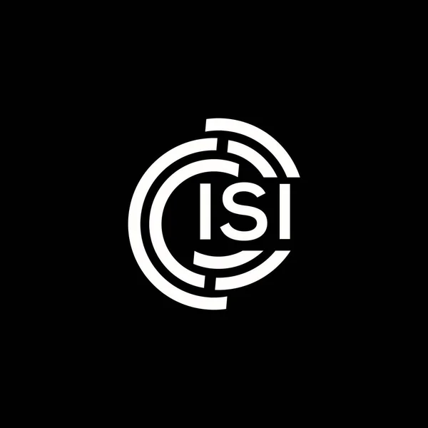 Is logo i s design white letter isi Royalty Free Vector