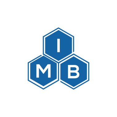 IMB 'nin siyah arkaplan üzerindeki logo tasarımı. IMB yaratıcı harflerin baş harfleri logo kavramı. IMB vektör tasarımı..