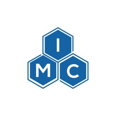 IMC harf logo tasarımı siyah arkaplan üzerinde. IMC yaratıcı harf logo kavramı. IMC vektör harf tasarımı..