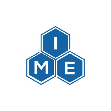 Siyah arkaplan üzerine IME harf logosu tasarımı. IME yaratıcı harf logo kavramı. IME vektör tasarımı.