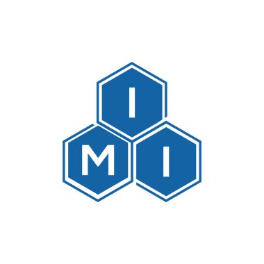 IMI harf logo tasarımı siyah arkaplan üzerinde. IMI yaratıcı harf logo kavramı. IMI vektör tasarımı.