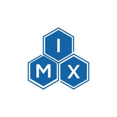 IMX harf logo tasarımı siyah arkaplan üzerinde. IMX yaratıcı harf logo kavramı. IMX vektör harf tasarımı..