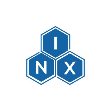 INX harf logo tasarımı siyah arkaplan üzerinde. INX yaratıcı harf logo kavramı. INX vektör tasarımı..