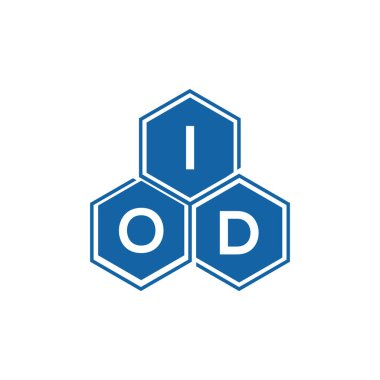 IOD harf logo tasarımı siyah arkaplan üzerinde. IOD yaratıcı harf logo kavramı. IOD vektör tasarımı..