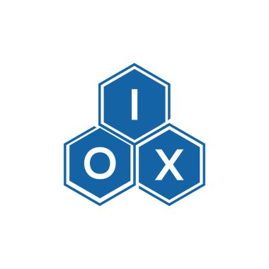 IOX harf logo tasarımı siyah arkaplan üzerinde. IOX yaratıcı harf logo kavramı. IOX vektör tasarımı..