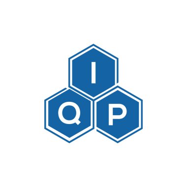 IQP harf logosu siyah arkaplan üzerine tasarlandı. IQP yaratıcı harflerin baş harfleri logo kavramı. IQP vektör harf tasarımı.