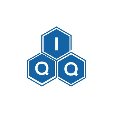 IQQ harf logosu siyah arkaplan üzerine tasarlandı. IQQ yaratıcı harflerin baş harfleri logo kavramı. IQQ vektör harf tasarımı..