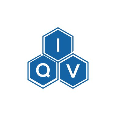 IQV harf logosu siyah arkaplan üzerine tasarlandı. IQV yaratıcı harflerin baş harfleri logo kavramı. IQV vektör harf tasarımı..