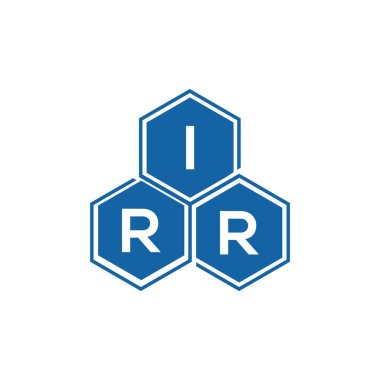 Beyaz arkaplan üzerinde IRR harfi logo tasarımı. IRR yaratıcı harflerin baş harfleri logo kavramı. IRR vektör tasarımı..