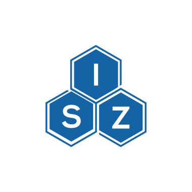 ISZ 'nin beyaz arkaplan üzerindeki logo tasarımı. ISZ yaratıcı harf logo kavramı. ISZ vektör tasarımı..