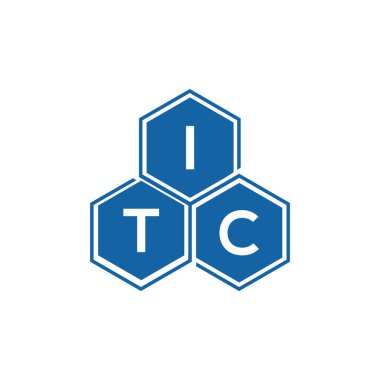 Beyaz arkaplan üzerine ITC harf logosu tasarımı. ITC yaratıcı harflerin baş harfleri logo kavramı. ITC vektör harf tasarımı..