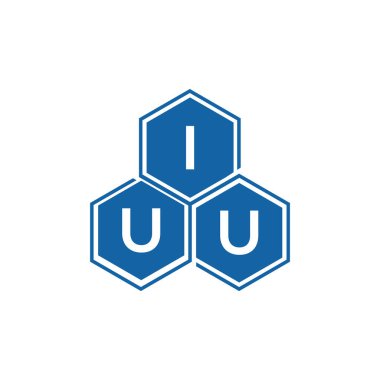 IUU harf logo tasarımı beyaz arkaplan üzerinde. IUU yaratıcı harf logo kavramı. IUU vektör harf tasarımı..