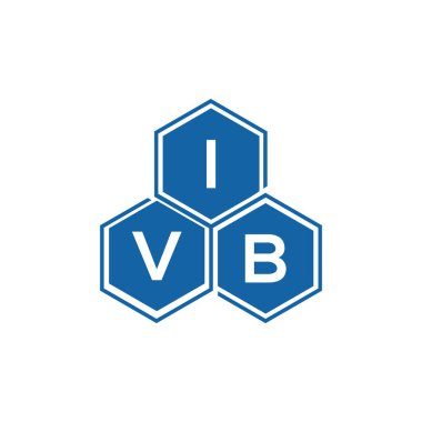 Beyaz arkaplan üzerine IVB harf logosu tasarımı. IVB yaratıcı harf logo kavramı. IVB vektör harf tasarımı..