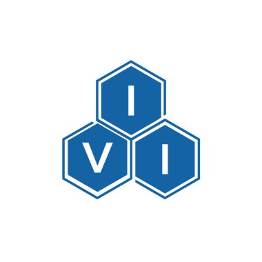 Beyaz arka plan üzerinde IV harfli logo tasarımı. IVI yaratıcı harflerin baş harfleri logo kavramı. IVI vektör tasarımı..