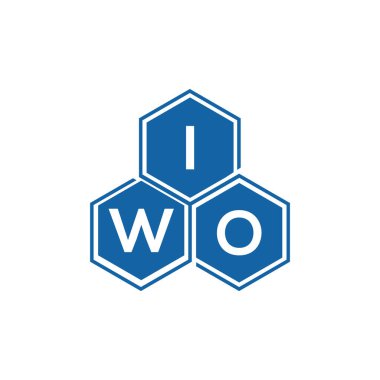 IWO harfi logo tasarımı beyaz arka plan üzerinde. IWO yaratıcı harflerin baş harfleri logo konsepti. IWO vektör harf tasarımı..