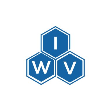 Beyaz arkaplan üzerine IWV harf logosu tasarımı. IWV yaratıcı harflerin baş harfleri logo kavramı. IWV vektör tasarımı..