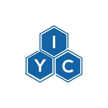 Beyaz arkaplan üzerine IYC harf logosu tasarımı. IYC yaratıcı harflerin baş harfleri logo kavramı. IYC vektör harf tasarımı..