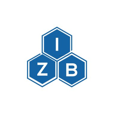Beyaz arkaplan üzerine IZB harf logosu tasarımı. IZB yaratıcı harf logo kavramı. IZB vektör harfi tasarımı..