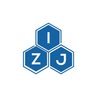 Beyaz arkaplan üzerine IZJ harf logosu tasarımı. IZJ yaratıcı harflerin baş harfleri logo kavramı. IZJ vektör harf tasarımı..
