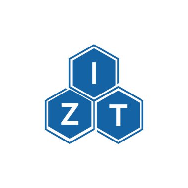 Beyaz arkaplan üzerine IZT harf logosu tasarımı. IZT yaratıcı harf logo kavramı. IZT vektör harf tasarımı..