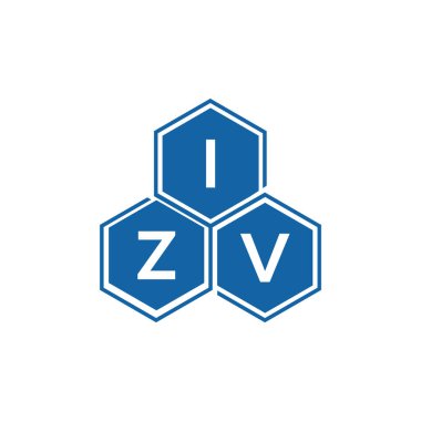 Beyaz arkaplan üzerine IZV harf logosu tasarımı. IZV yaratıcı harf logo kavramı. IZV vektör harfi tasarımı..