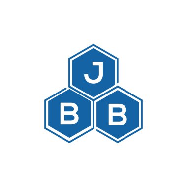 Beyaz arkaplan üzerine JBB harf logosu tasarımı. JBB yaratıcı harf logo kavramı. JBB vektör harf tasarımı..