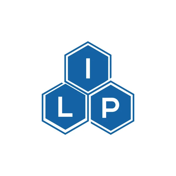 Ilp Brev Logotyp Design Svart Bakgrundilp Kreativa Initialer Brev Logotyp — Stock vektor