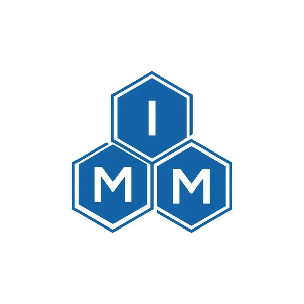 Imm Brev Logotyp Design Svart Bakgrundimm Kreativa Initialer Brev Logotyp — Stock vektor