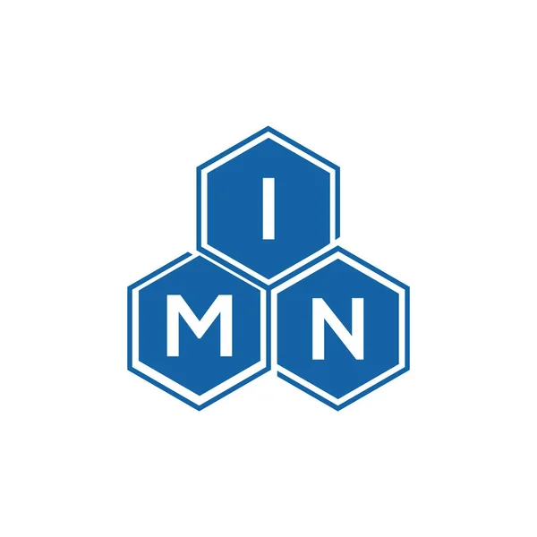 Imn Brev Logotyp Design Svart Bakgrund Imn Kreativa Initialer Brev — Stock vektor