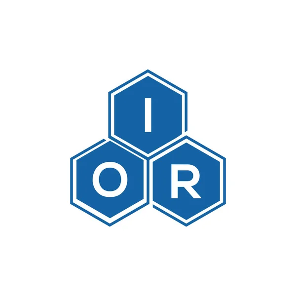 Ior Carta Logotipo Design Fundo Preto Ior Criativo Iniciais Carta — Vetor de Stock