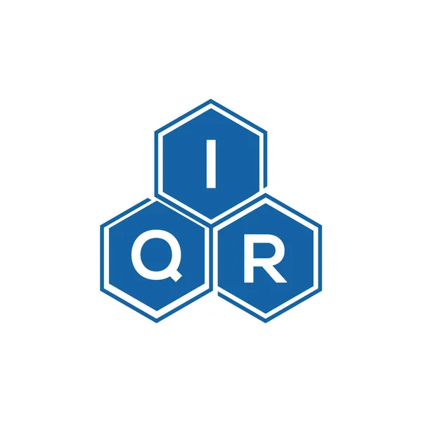 Design Logotipo Carta Iqr Fundo Preto Iqr Iniciais Criativas Logotipo — Vetor de Stock