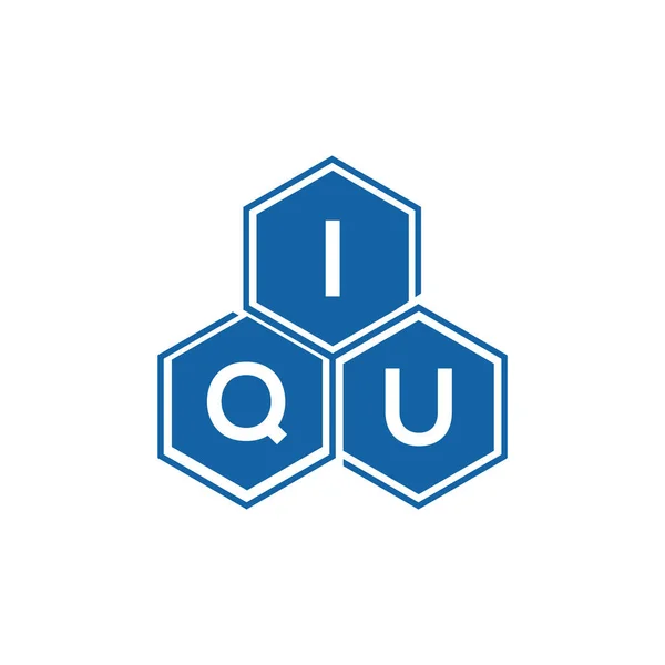 Iqu Brev Logotyp Design Svart Bakgrund Iqu Kreativa Initialer Brev — Stock vektor
