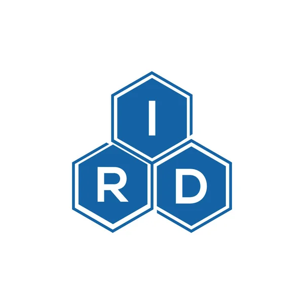 Ird Brev Logotyp Design Svart Bakgrund Ird Kreativa Initialer Brev — Stock vektor