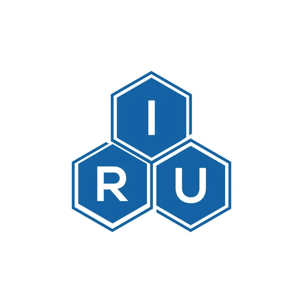 Iru Brev Logotyp Design Vit Bakgrund Iru Kreativa Initialer Brev — Stock vektor