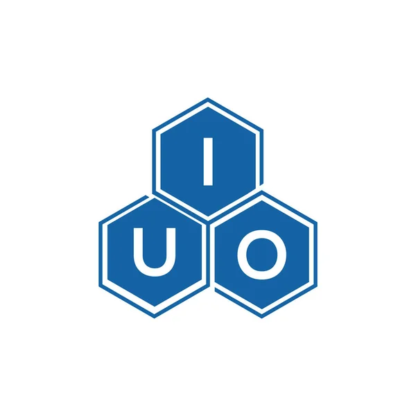 Iuo Carta Logotipo Design Fundo Branco Iuo Criativo Iniciais Carta — Vetor de Stock