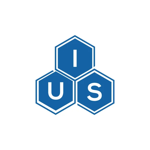 Ius Brev Logotyp Design Vit Bakgrund Ius Kreativa Initialer Brev — Stock vektor