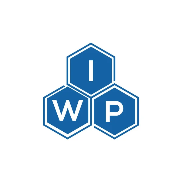 Iwp Brev Logotyp Design Vit Bakgrund Iwp Kreativa Initialer Brev — Stock vektor