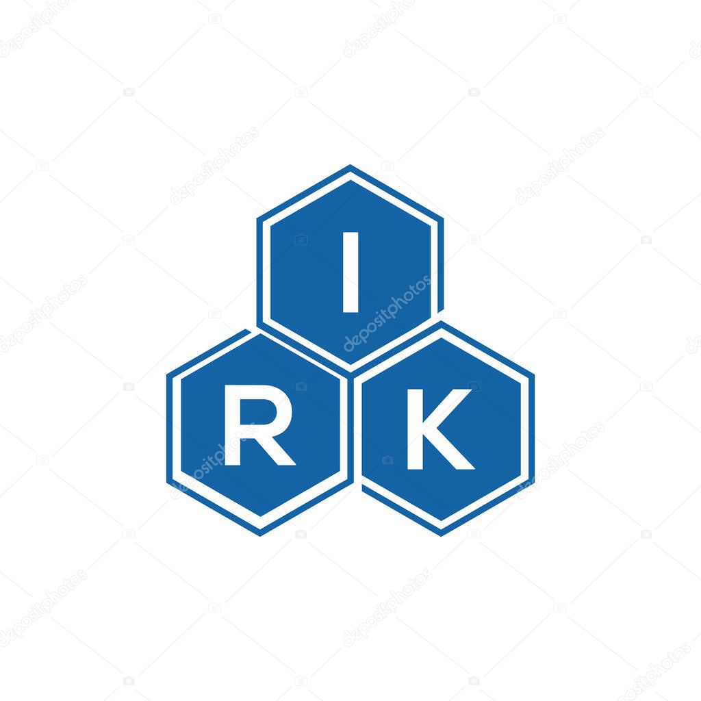 IRK letter logo design on black background.IRK creative initials letter logo concept.IRK vector letter design.