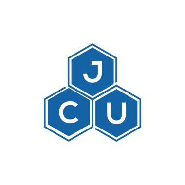 JCU 'nun beyaz arkaplan üzerine harf logosu tasarımı. JCU yaratıcı harf logo kavramı. JCU vektör harf tasarımı..