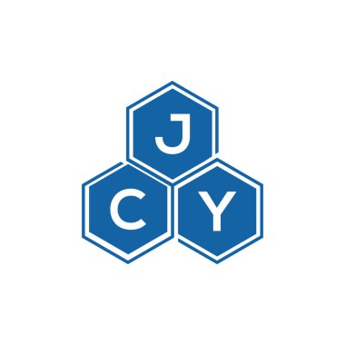 Beyaz arkaplan üzerine JCY harf logosu tasarımı. JCY yaratıcı harflerin baş harfleri logo kavramı. JCY vektör harf tasarımı.