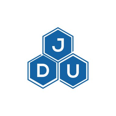Beyaz arkaplan üzerine JDU harf logosu tasarımı. JDU yaratıcı harf logo kavramı. JDU vektör harf tasarımı..