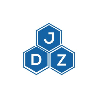 Beyaz arkaplan üzerine JDZ harf logosu tasarımı. JDZ yaratıcı harf logosu. JDZ vektör tasarımı..