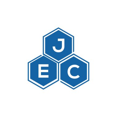 Beyaz arkaplan üzerine JEC mektup logosu tasarımı. JEC yaratıcı harf logosu kavramı. JEC vektör tasarımı..