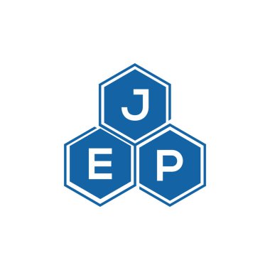 Beyaz arkaplan üzerine JEP harf logosu tasarımı. JEP yaratıcı harf logosu. JEP vektör tasarımı..