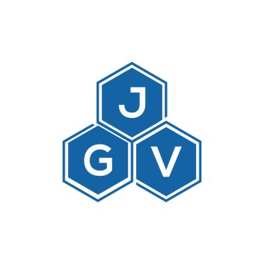 Beyaz arkaplan üzerine JGV harf logosu tasarımı. JGV yaratıcı harf logosu. JGV vektör tasarımı..