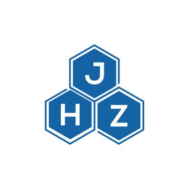 Beyaz arkaplan üzerine JHZ harf logosu tasarımı. JHZ yaratıcı harf logosu. JHZ vektör tasarımı..