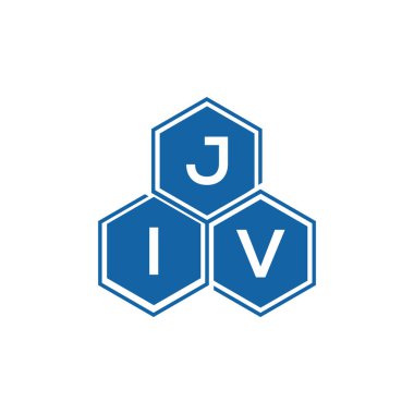 Beyaz arkaplan üzerine JIV harfli logo tasarımı. JIV yaratıcı harf logosu. JIV vektör tasarımı..