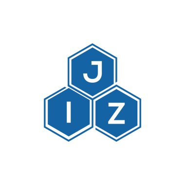 Beyaz arkaplan üzerine JIZ harf logosu tasarımı. JIZ yaratıcı harf logosu. JIZ vektör tasarımı..